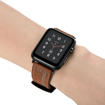 Natūralios Odos dirželis Apple watch band 44mm 40mm iWatch 42/38mm smart watchband diržo apyrankę applewatch serijos 6 5 4 3 se