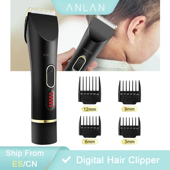ANLAN Elektriniai Plaukų Clipper Belaidžius Profesionalios Plaukų Žirklės, Vyrai, Vaikai Skaitmeninis Plaukų Pjovimo Staklės, Kirpykla USB Įkrovimo