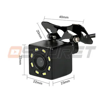8LED 170 HD Pakavimo Pagalbos Naktinio Matymo Auto Parkavimo Atbuline Kamera, Vandeniui atsparus Universalus Automobilio Galinio vaizdo Kamera